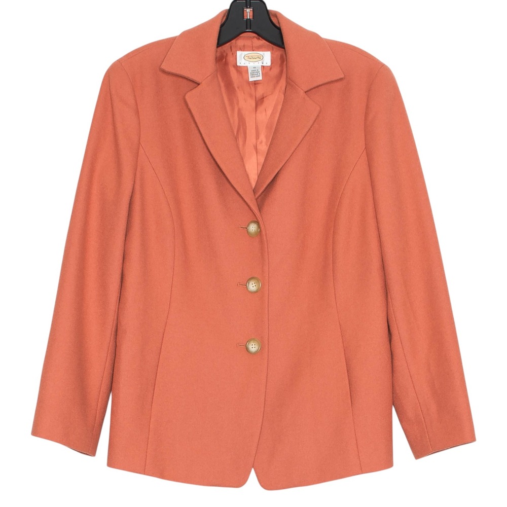 Talbots Blazer Blazer Wool Cashmere Vintage Quiet Luxury Old Money Orange 10P